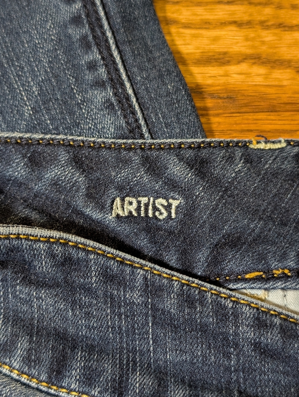 American Eagle Women's Artist Flare Jeans Dark Wash Stretch Denim Size 12 Long - Picture 7 of 8